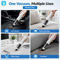 Aspirateur à main puissant sans fil rechargeable, mini aspirateur portable sans cordon, forte aspiration, aspirateur pour voiture