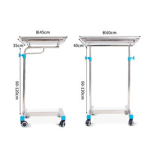Chirurgische Mayo-tafel van roestvrij staal voor operatiekamer, medische instrumentenwagen te koop - Product Image 4