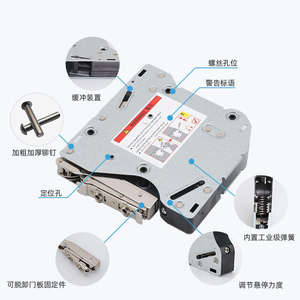 ระบบยกฝาตู้ครัวแบบหยุดได้ทุกตำแหน่ง พร้อมบานพับรองรับฝาแบบสปริงแก๊ส และตัวยืดสปริงแก๊ส - Product Image 2