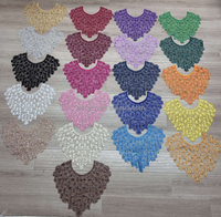 Col en dentelle feutrée brodé personnalisé 3D avec perles et sequins pour robe de mariée, garniture de col, applique de mode à coudre, patch brodé