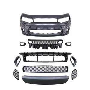 Rejilla de Parachoques Delantero, Kit de Parachoques Delantero Sin Piezas de Faros Antiniebla para Charger SRT Hellcat 2015 2016 2017 2018 2019 - Product Image 1