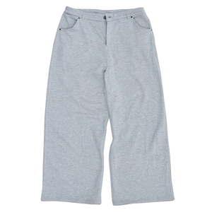 Men's <b>Light</b> Gray Wide Leg Casual Pants High Waist Zip Fly Straight Loose Breathable Knitted Cotton Summer <b>Trousers</b> - Product Image 2