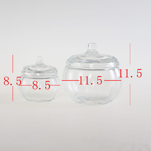 Cina produttore ha fornito vuoto a forma di zucca <span class=keywords><strong>vetro</strong></span> Tealight <span class=keywords><strong>portacandele</strong></span> recipiente per festa di compleanno bomboniere - Product Image 2