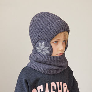 Chapeau pour enfants ensemble d'écharpe <span class=keywords><strong>en</strong></span> polaire d'hiver <span class=keywords><strong>bonnet</strong></span> tricoté chapeau de protection des oreilles chaud pour garçons - Product Image 2