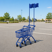 Chariot de courses pliable en métal à mailles pour enfants, léger, imperméable et écologique, avec poignée réglable, pour les 6-12 ans, utilisation intérieure/extérieure