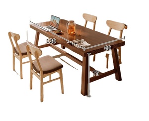 Juego de <span class=keywords><strong>Mesa</strong></span> y Sillas de Comedor Largas Suessen 2024 para el Hogar, <span class=keywords><strong>Cocina</strong></span>, <span class=keywords><strong>Mesa</strong></span> de Madera, Silla, <span class=keywords><strong>Banco</strong></span> de Esquina para Restaurante al Aire Libre - Product Image 5
