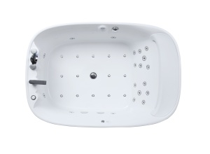 Vasca Idromassaggio Sexy Rotonda/Ovale per 2 Persone, Autoportante, da Interno, in PVC, con 30 Getti, Design Moderno, Idrogetti - Product Image 3