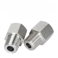 Adaptateur de raccordement haute pression en acier inoxydable 304, personnalisable OEM, réducteur hexagonal femelle/mâle BSP NPT 1/8'' 1/4'' 3/8'' 1/2''
