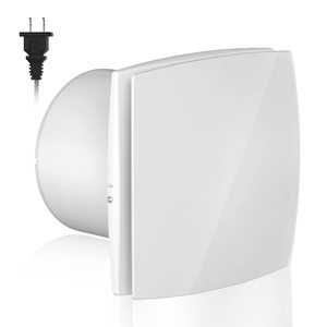 Ventilateur d'extraction 110 CFM 1.0 Sones 5.9 "<span class=keywords><strong>conduit</strong></span> blanc carré silencieux puissant plafond ou ventilateur mural pour <span class=keywords><strong>salle</strong></span> <span class=keywords><strong>de</strong></span> <span class=keywords><strong>bain</strong></span> - Product Image 1