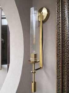 Res Restauration De Luxe LED Chambre Appliques Murales En Laiton Massif avec Élégant Corps En Cuivre En Verre Fixé Au Mur-pour Salon - Product Image 2