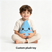Nouvelle poupée en peluche personnalisée en forme de goutte de pluie, poupée en peluche en forme de goutte d'eau bleue, poupée douce en forme de goutte d'eau
