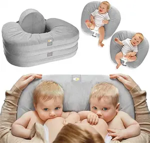 Personalizzato Memory Foam PP cotone combinato due cuscini per lettino doppio cuscino per l'allattamento al seno cuscino per l'allattamento regolabile