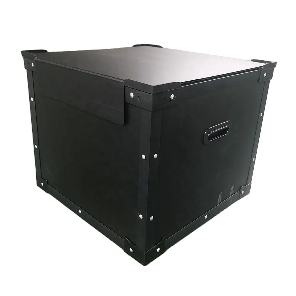 ESD PP Corrugated Coroplast Partition Boxes With Lid