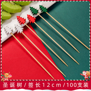Brochetas desechables de bambú para Halloween, frutas, decoraciones para fiestas, tenedores para frutas, adornos para postres, árboles de Navidad, y - Product Image 5