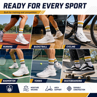 Chaussettes de sport personnalisées OEM avec votre propre logo, chaussettes de course pour hommes de haute qualité, chaussettes de sport athlétiques de basketball au design personnalisé