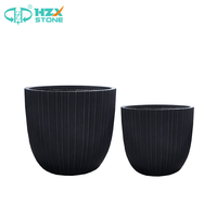 Grand pot à fleurs en fibre-ciment moderne et classique pour l'extérieur, balcon, jardin, hôtel, décoratif et durable