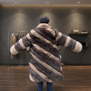 Manteau d'hiver chaud et luxueux pour homme, imperméable, réversible, en vraie fourrure de renard, haute qualité, possibilité de personnalisation, vente en gros - Product Image 3