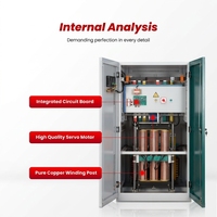 Stabilisateur de tension automatique intelligent triphasé AC WF.EL 400KVA SVC, régulateur servo-moteur compensateur haute puissance en cuivre