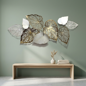 Décoration murale rectangulaire moderne en macramé motif feuille de Ginkgo de haute qualité pour la maison - Diwali - Product Image 1