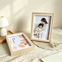 Cadre photo créatif minimaliste en bois MDF avec verre acrylique, fixation murale, tailles 6x8/8x10/A4 pour œuvres d'art, calligraphie, peintures