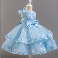 Robes de Princesse à 5 Couleurs pour Enfants, Vêtements Filles, Robe de Soirée Florale pour Filles, Robe de Mariage Élégante pour Fille