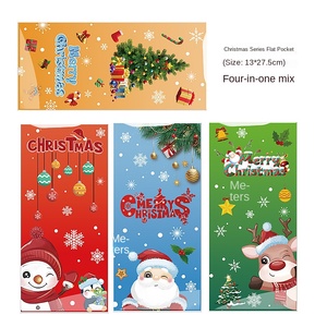 2025 natale del nuovo anno decorazioni in plastica resistente babbo natale tasca piatta borsa regalo per feste bomboniere biscotti di <span class=keywords><strong>capodanno</strong></span> - Product Image 4