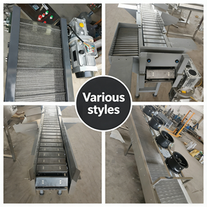 Nastro trasportatore inclinato con fissaggi per altri trasportatori, inclinatore a gravità, pneumatico, flessibile, a filo, per terra e detriti - Product Image 5