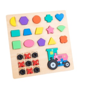 Nouveau jeu de construction en bois Weixuan, blocs de puzzle, plateau de jeu éducatif pour enfants de 5 à 7 ans, moins de 50 pièces, vente en gros - Product Image 5