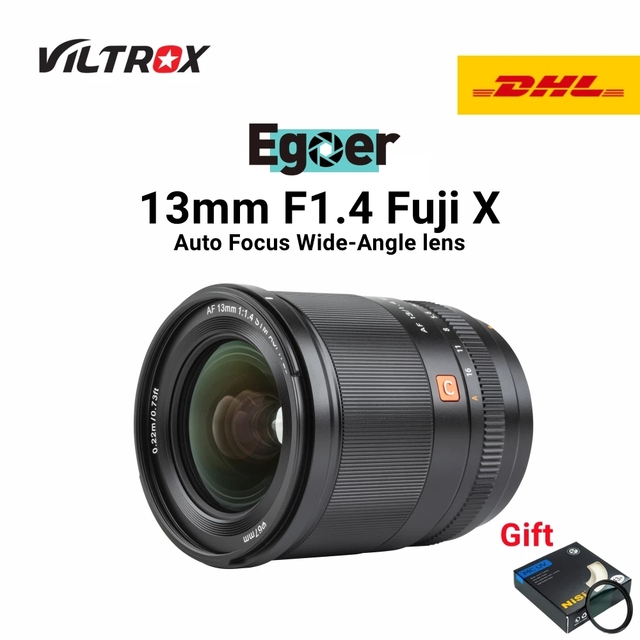 Viltrox 13mm F1.4 Auto Focus Wide-Angle Prime Large Aperture APS-C Lens for Fuji X Mount Cameras XT3 XT4 Xpro3 XS10
