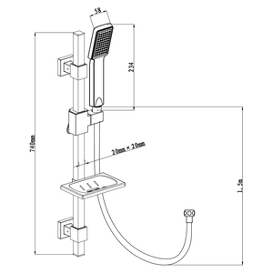 Set Completo di Accessori per Doccia Regolabili Pula, Set Hardware Premium per Bagno - Product Image 2
