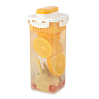 Bouilloire d'été transparente de grande capacité de 1700mL pour eau froide Pot à thé aux fruits résistant aux fuites avec écran filtrant