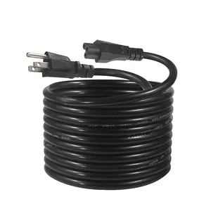 6Ft 16AWG หนัก SJT USA สายไฟฟ้ากระแสสลับ NEMA 5-15P ถึง IEC สายไฟ C5