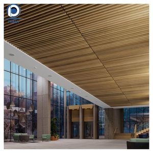 Plafond <span class=keywords><strong>d</strong></span>éflecteur en bois personnalisé finition gris sable pour architectes et designers <span class=keywords><strong>d</strong></span>'intérieur - Product Image 1
