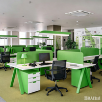 Meubles de bureau, bureau de travail design moderne, cloison de bureau moderne, poste de travail de bureau en forme de Y ou de I, bureau en bois.
