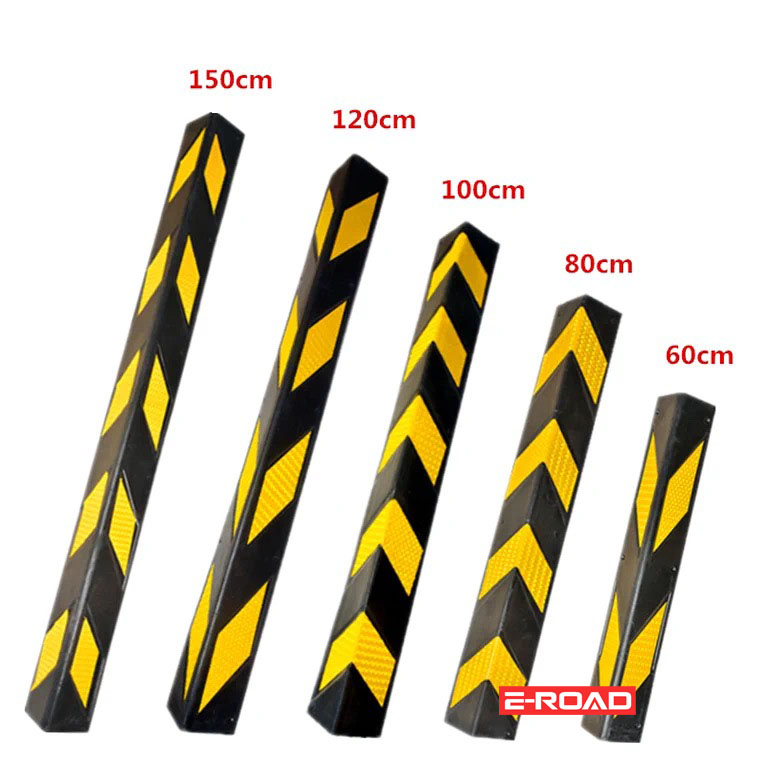 High quality reflective corner protector rubber safety corner guard wall protector for car parking lot