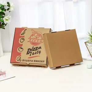 Toptan oluklu Pizza kutusu 9 11 12 13 15 18 inç kişiselleştirilmiş Pizza kutusu ile