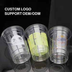 Gobelets en plastique PET transparents à paroi simple de 98 mm, de qualité alimentaire, écologiques, jetables, personnalisables pour le lait, le café, les jus - Product Image 3