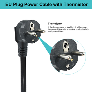 Schuko <b>Power</b> Cord Stripped End Pigtail 16A 250V VDE CEE 7/7 European Plug to Open Wire <b>Power</b> <b>Cable</b> for Industrial Equipment - Product Image 2