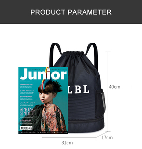 Sac à dos pliable en polyester de haute qualité personnalisé, imperméable, avec cordon de serrage, sac de sport, sac de gym, sac à cordon pour activités de plein air, décontracté, gym - Product Image 2