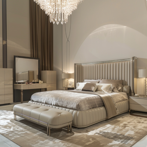 Soft Fabric Headboard for Hotel <b>Bed</b> and Modern Bedroom Wood Wall Panel Design - Product Image 1
