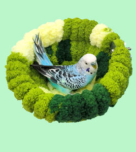 Lit suspendu pour oiseaux avec cadre de support, cachette sécurisée en feutre pour perruches, agapornis et budgies, nid en peluche lavable - Product Image 2