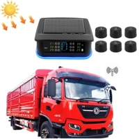 Système de surveillance de pression des pneus (TPMS) solaire USB double charge pour camion, 6 roues, capteur de pression des pneus, correspondance rapide, sans programmation, avec alarme de fuite, TPMS pour voiture