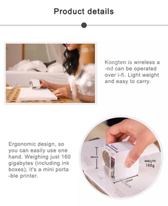 <span class=keywords><strong>Imprimante</strong></span> à jet d'encre portable Handjet tricolore pour étiquettes avec encre comestible pour impression DIY sur carton/papier - Product Image 5