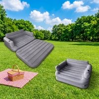 Canapé gonflable pliable portable pour le salon, canapé gonflable pour le camping, matelas floqué d'extérieur