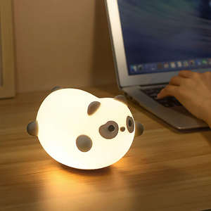 Veilleuse Panda en silicone, mignonne, rechargeable, pour chambre d'enfant, lampe de chevet, veilleuse pour le sommeil des enfants - Product Image 2