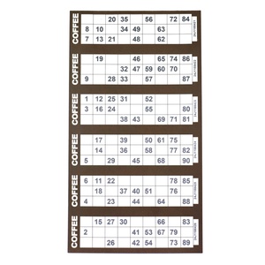 Cartes de bingo personnalisées, 5 cartes sur une feuille, couleurs assorties - Product Image 4
