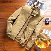 M-4XL 2022 Nouvelle Mode Homme Automne Hiver Coton Polaire Intérieure Fermeture Éclair Épaisse Chaude Vêtements Col Montant Veste Manteau Coréen