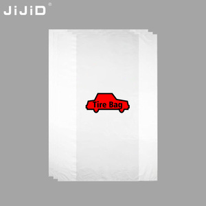 JiJiD Sac de rangement jetable personnalisé en plastique rouge PE Ldpe pour pneu de secours de voiture Sac d'emballage de pneu avec logo - Product Image 1