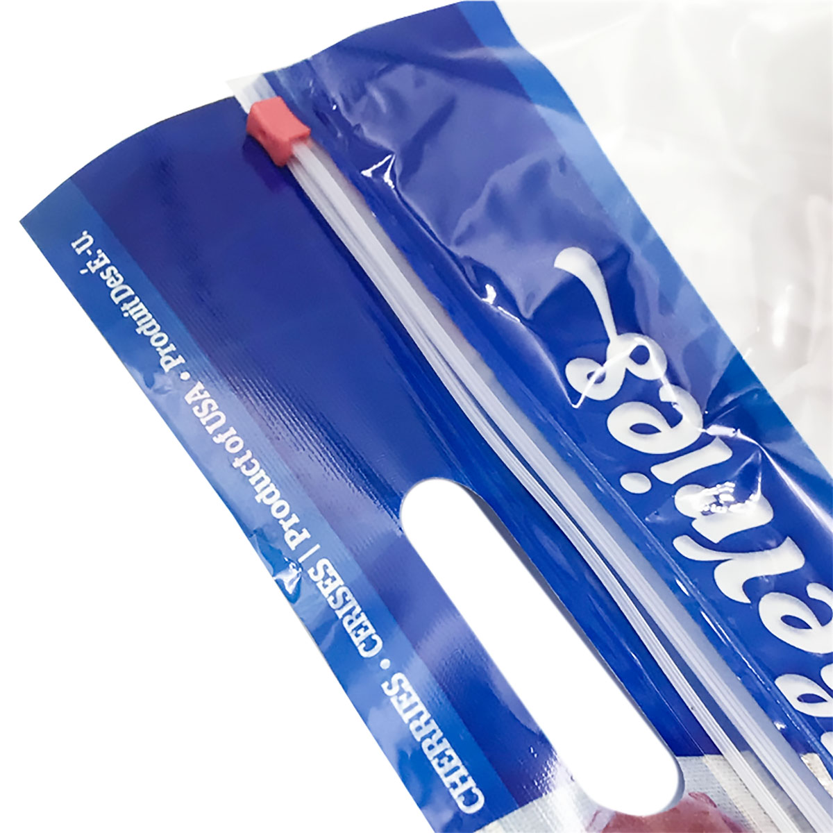 Transparent biodegradable Fresh Fruit Packing Bag With Zipper And Breath Hole Fruit Plastic Bag For Strawberry,Grape,Cherry
