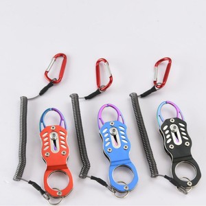 Hualigao Fishing Plier 304 Aluminum Red Portable Multi Functional <b>Outdoor</b> Fishing Tool With Carabiner <b>Hook</b> - Product Image 2